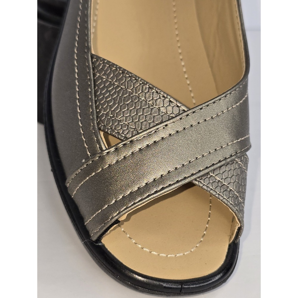 PEWTER WOMEN'S "ANNILISE" SLINGBACK BUCKLE SANDALS SZ: 6M NWOB - Picture 6 of 9